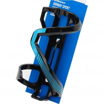 Флягодержатель для рамы AIRWAY SPORT с боковой вставкой фляги слева черный/глянцевый синий